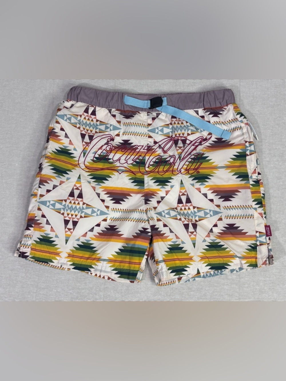 KITH Coca Cola Pendleton Swim Shorts Tribal Print Mesh Lined Size S